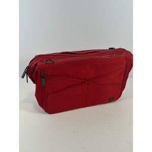 PurseN LED Littbag Red Handbag Organizer, Oprah's Faves! Black/White Stripe Int.